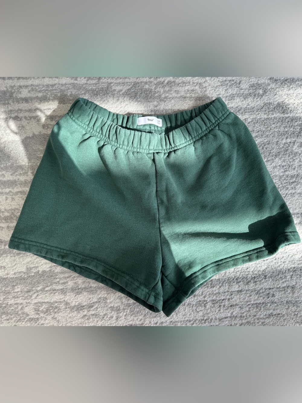 Aritzia Cozy Sweatfleece Perfect Hi-Rise Mini Short - Scarab XXS